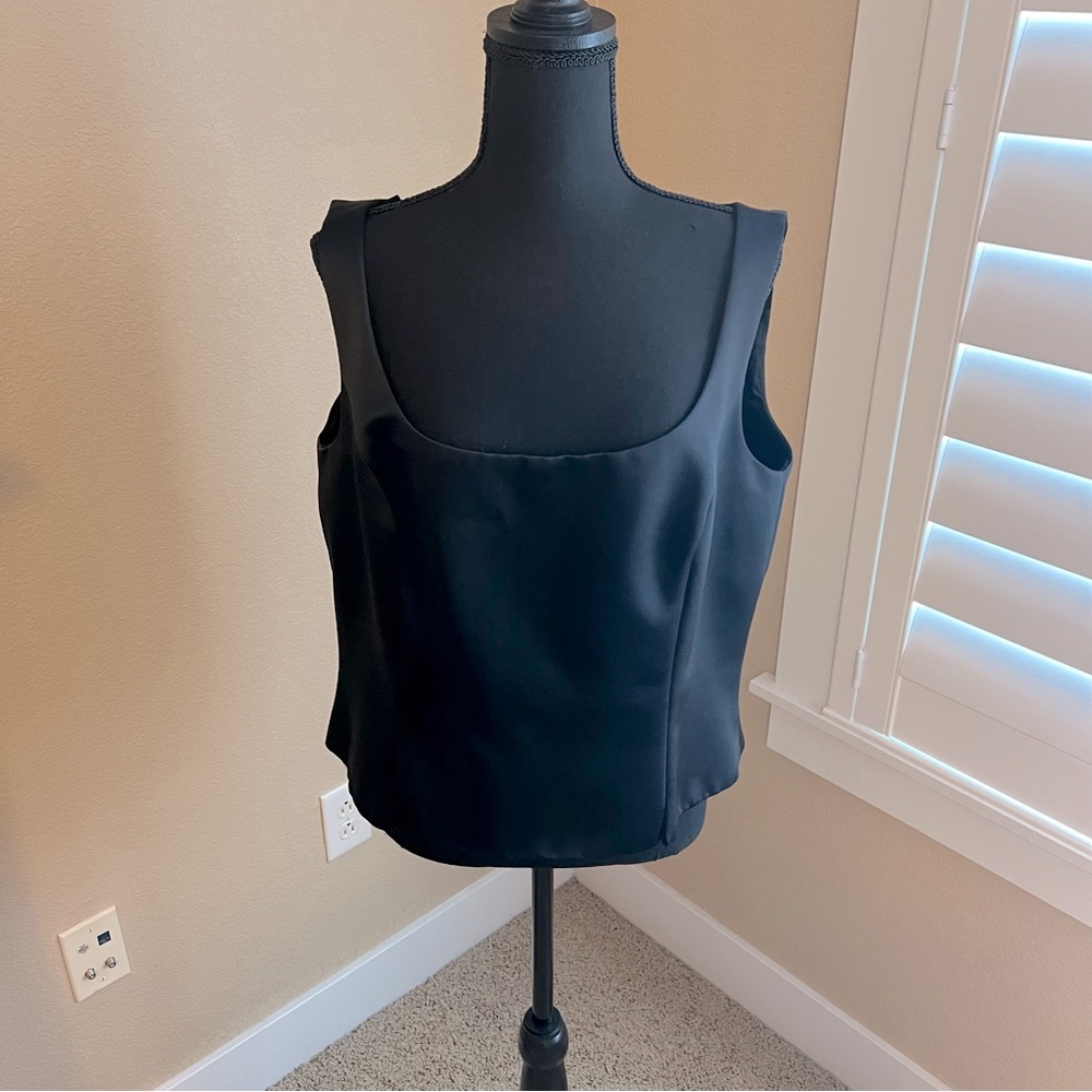 Zola Evening Sateen Type Top Camisole Size 18 Formalwear Cropped Black …